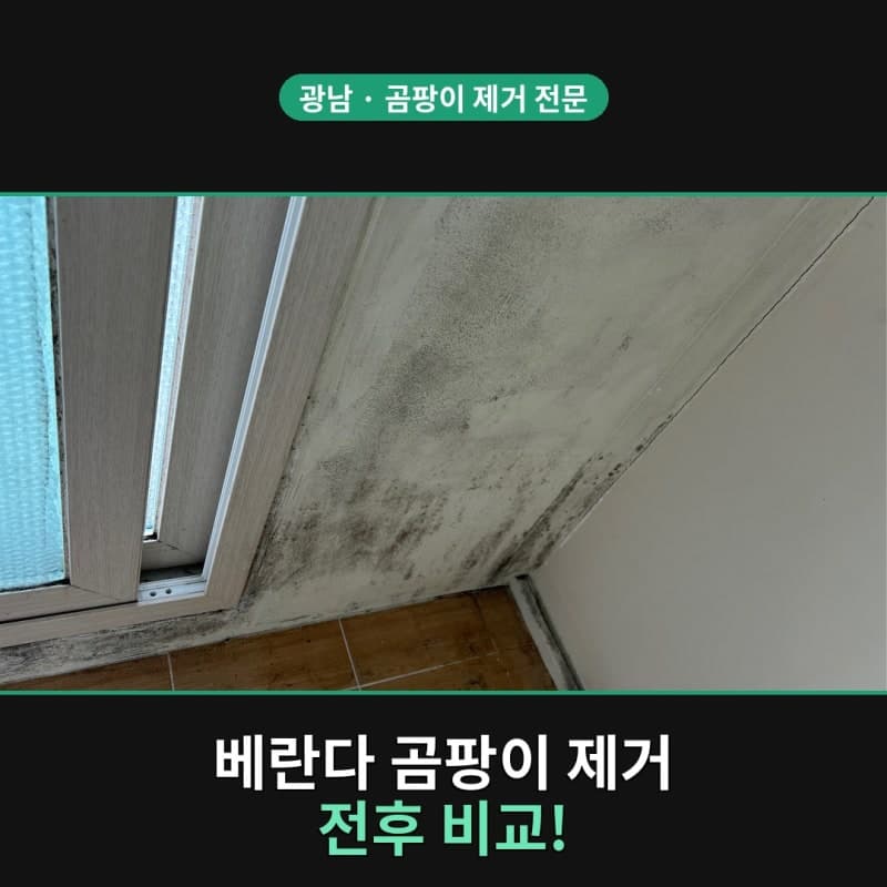 베란다 결로 곰팡이, 이렇게 달라집니다.[광남]